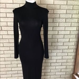 Shein black stretch dress with back out size small.